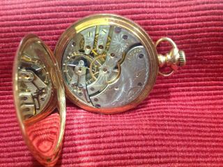 Antique Hampden Watch Co.  17 Jewels 14K Dueber Pocket Watch doesn ' t run 6