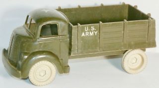 Marx 60mm Hard Plastic Stake - Side Freight Truck For Army Training Center Playset