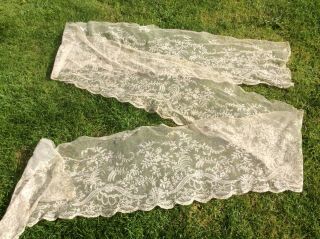 A 140” (360cm) Length Of Victorian Lace.  15” (38cms) Deep.  Very Pretty Pattern.