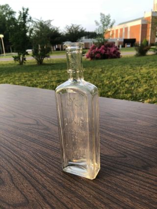 Nc Medicine Bottle Dixie Charlotte North Carolina - Rare Hard To Find Cork Top