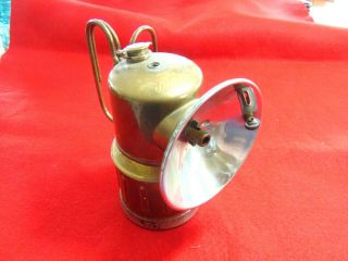 Vintage Brass Justrite Carbide Miner Lamp