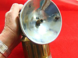 Vintage Brass Justrite Carbide Miner Lamp 2