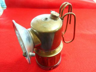 Vintage Brass Justrite Carbide Miner Lamp 3