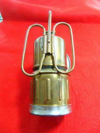 Vintage Brass Justrite Carbide Miner Lamp 4