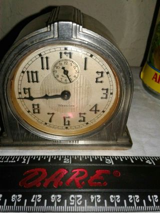 Vintage,  Art Deco Westclox Model D - 61 Alarm Clock