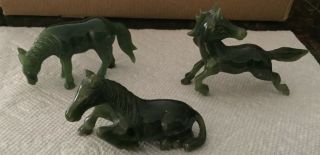 Jade Horse Statues