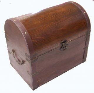 Large Wooden Treasure Chest Storage Box Novelty Old Looking S 301 Dentist Prizes