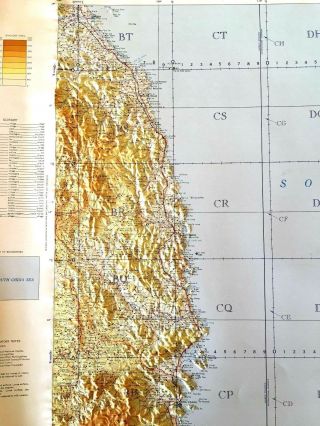 South Viet - Nam Relief Map,  From Nha - Trang North To Tam - Ky,  Near Perfect