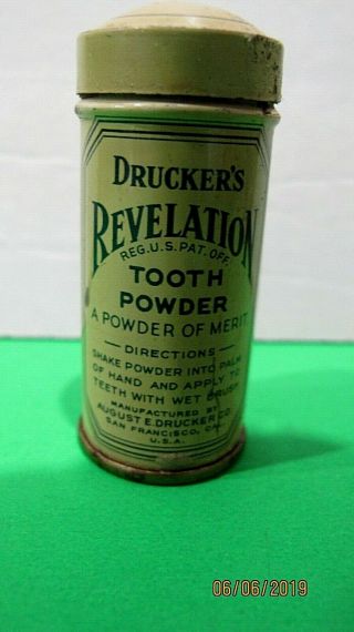 Vintage Sample Medicine Tin Drucker 