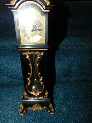 Vintage Schmid 8 Day Wind Up 13 " Miniature Grandfather Clock Made In Germany