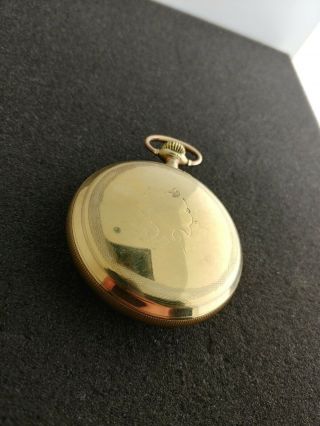 VINTAGE 18 SIZE SOUTH BEND POCKETWATCH RUNNING 2