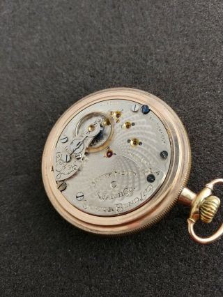 VINTAGE 18 SIZE SOUTH BEND POCKETWATCH RUNNING 4