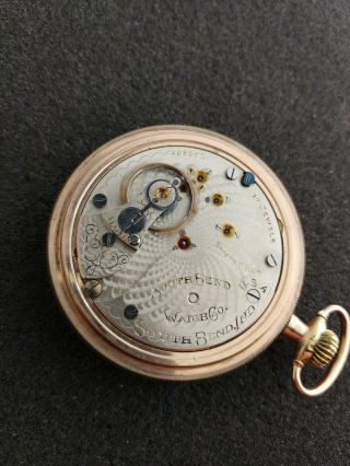 VINTAGE 18 SIZE SOUTH BEND POCKETWATCH RUNNING 5