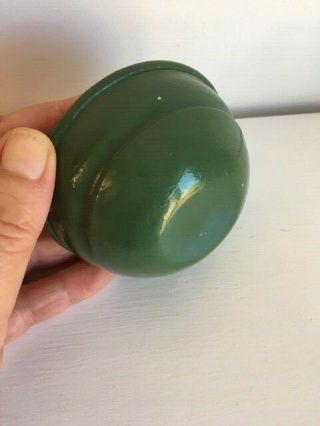 Vintage green enamel Kelly / Nursery lamp with clear shade and weighted base 5