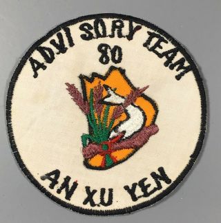 Vietnam War Army Advisory Team 80 An Xu Yen Patch Cut Edges