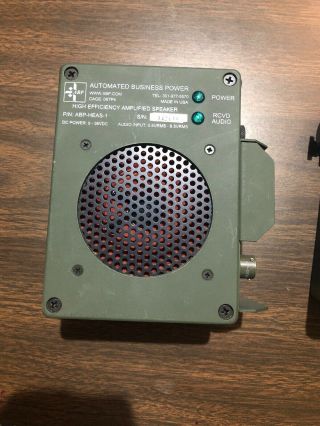 Abp Military High Efficiency Amplified Speaker P/n: Abp - Heas - 1