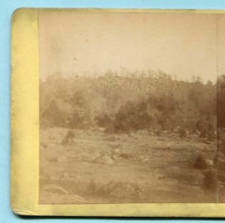 Civil War GETTYSBURG Mumper Stereoview GRANITE SPUR NEAR ROUND TOP 3