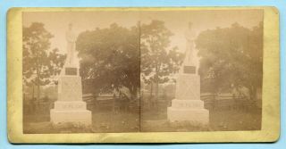 Civil War GETTYSBURG Mumper Stereoview 16th PA CAVALRY MONUMENT 2