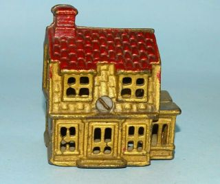 COLONIAL HOUSE CAST IRON BANK A.  C.  WILLIAMS 4