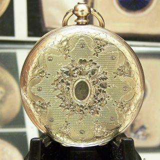 Antique Vintage C1860 Solid 18k Gold Pocket Watch & With Key Dial