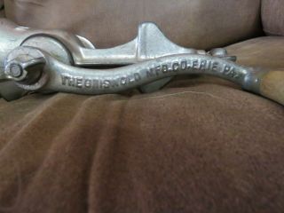 Antique Griswold Cast Iron Meat Grinder No 0 Wood Handle Kitchen Tool 3