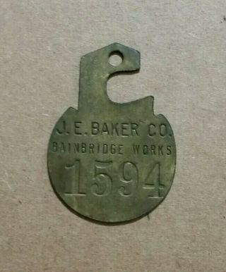 J.  E.  Baker Co. ,  Stone Quarry,  Bainbridge,  Bainbridge,  Pa. ,  Time Check,  1910 