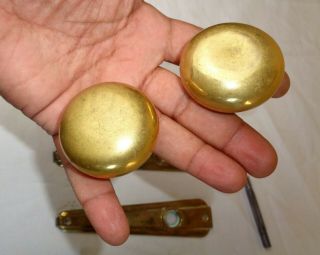 Antique Hardware Set Brass Door Knobs Art Deco Backplate Mortise Lock 7