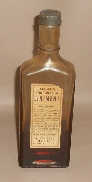 C1920 Antique Quack Medicine Bottle Seigel 