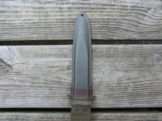 W W 2 U.  S.  MB TRENCH FIGHTING KNIFE H.  BOKER WITH M/8 SCABBARD 7