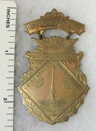 Civil War Grand Army Of The Republic G.  A.  R.  1897 31st Encampment Souvenir Medal