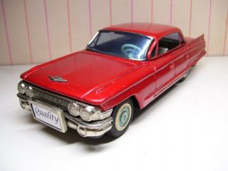8” Long Bandai Japan Tin Friction 1962 Cadillac Exc,