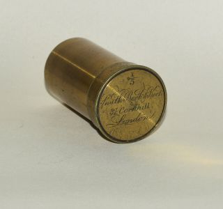 Empty Objective Lens Canister For Brass Microscope - 1/5.  Smith,  Beck & Beck.