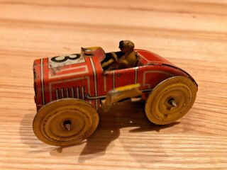 Antique Germany Distler Tin Penny Toy Car 1925 Essdee Track Rare