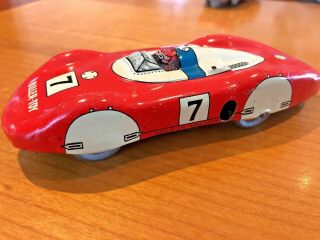 Us Zone Germany Biller Auto Union Tin Wind Up Toy Race Car Make Turns