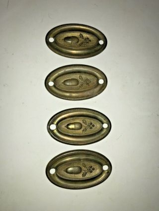 Antique Escutcheons Brass Plates Hempawhite Period/federal/ Circa 1815