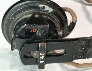 Ww2 German Radio Headphones Panzer Dfh.  B Missing Ear Muff Dated 1940 Marked