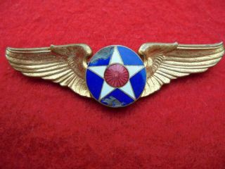 Scarce 3 " Wwii Pattern Us Army Air Corps Pilot Wings