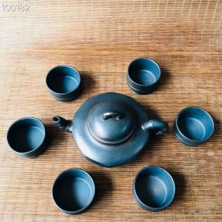 Chinese Exquisite Yixing Zisha Teapot&cups Handmade Carved 300cc Zsh036