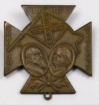 1908 - 18th Confederate Veterans Reunion Medal - Birmingham Alabama
