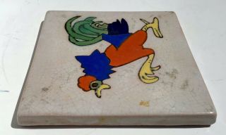 San Jose Mission Tile Vintage San Antonio Texas Pottery Rooster 5