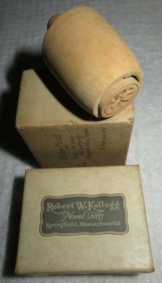 Vintage Wood Butter Mold Robert Kellogg Novel Gifts Butter Mould 5091 2