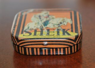 ANTIQUE PHARMACY MEDICINE SHEIK CONDOM TIN 4