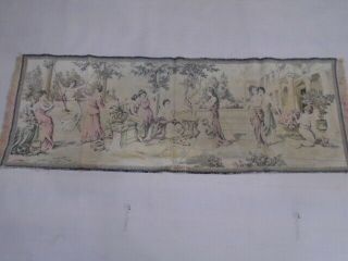 7890 - Old Tapestry Antique Wall Hanging 20 Century 130 X 47 Cm