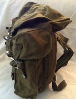 Vintage Military Canvas Backpack - Day Pack - German Army Style 3
