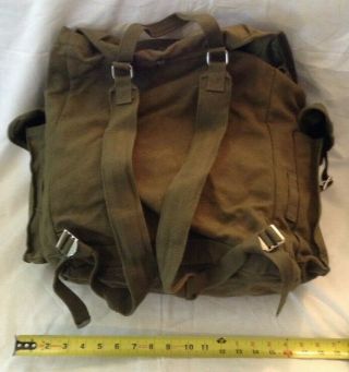 Vintage Military Canvas Backpack - Day Pack - German Army Style 4