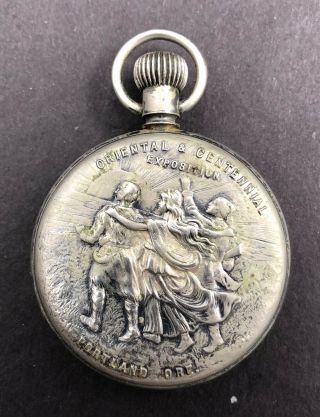 1905 18s Ingersoll Lewis & Clark Centennial Exposition Antique Pocket Watch OF 2