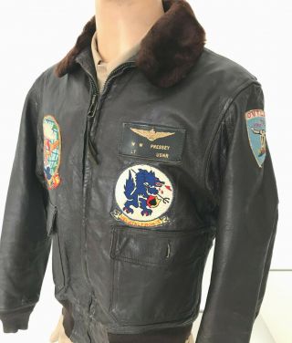 Navy Helicopter G - 1 Jacket Hal - 3 Seawolves With Very Rare Rowell 