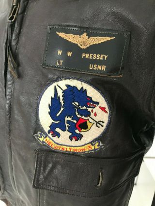 Navy Helicopter G - 1 jacket HAL - 3 Seawolves with very rare Rowell ' s Rats patch 2