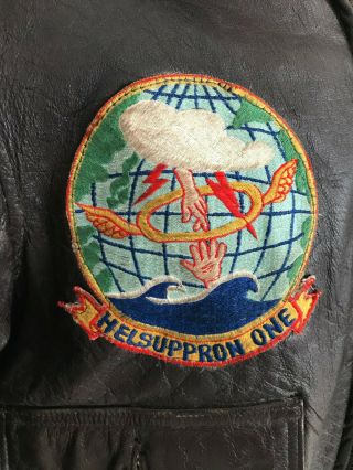 Navy Helicopter G - 1 jacket HAL - 3 Seawolves with very rare Rowell ' s Rats patch 4