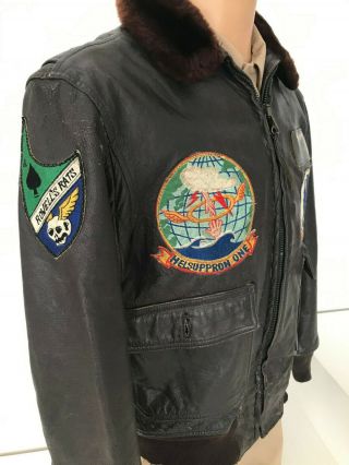 Navy Helicopter G - 1 jacket HAL - 3 Seawolves with very rare Rowell ' s Rats patch 5